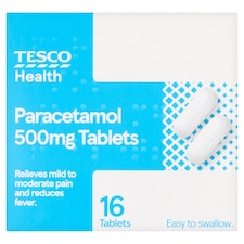 Tesco Health Pain Relief Tablets - Paracetamol 500mg 16s